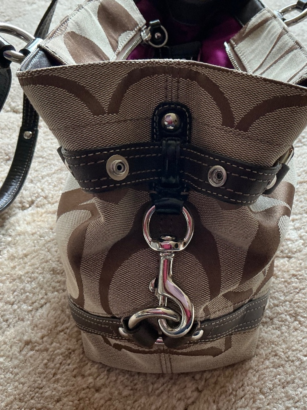 Coach Carly Monogram Satchel Bag Tote New With Tags Coach - Picture 4 of 11